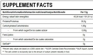 invictus PRO Bcaa + glutamine fact