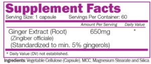 GINGER ROOT EXTRACT - екстракт от корен на джинджифил fact