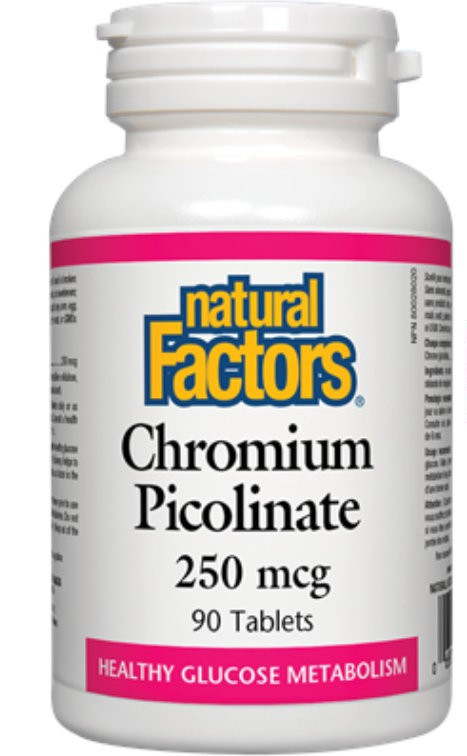 Natural Factors Chromium Picolinate | ИЗГОРИ МАЗНИНИТЕ - Онлайн магазин за хранителни добавки Natural Factors Chromium Picolinate